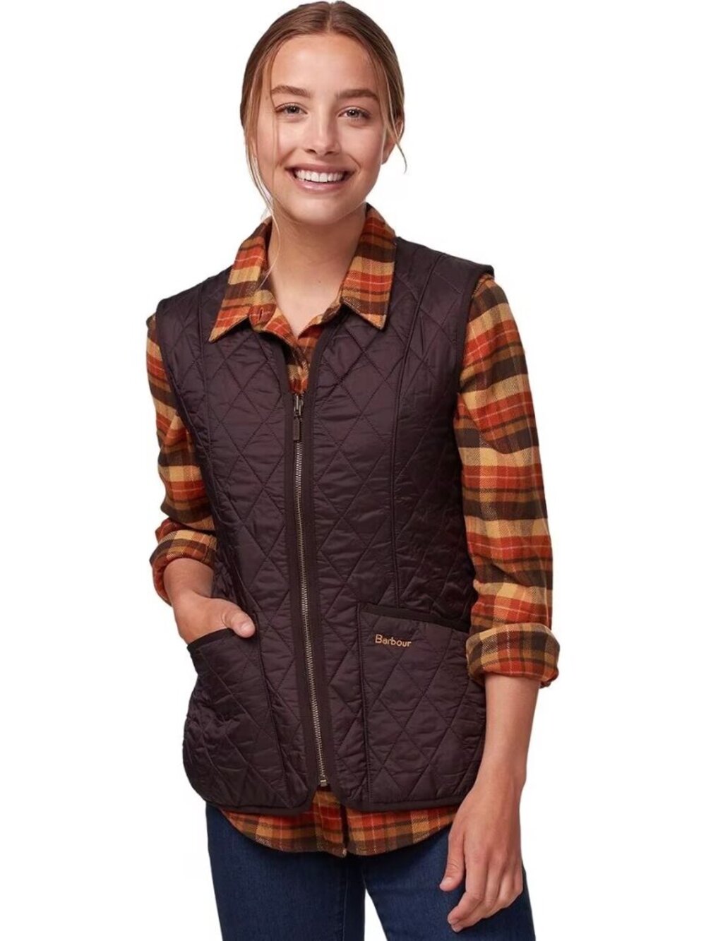 NWT - Barbour Fleece Betty Liner Vest in Grape (Dark Purple)